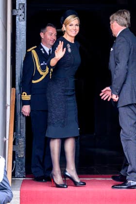 04-05-2026 Amsterdam Queen Maxima and King Willem-Alexander arriving for the wearth laying ceremony (Dodenherdenking) at the WWII memorial at the monument op de Dam in Amsterdam. Â  Copyright: xPPEx