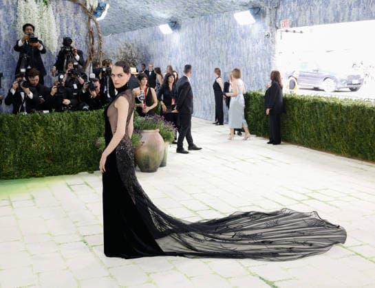 Cara Delevingne arrives on the red carpet for the 2026 Met Gala celebrating Costume Art at The Metropolitan Museum of Art on Monday, May 4, 2026 in New York City.  NYP20260504305 JOHNxANGELILLO