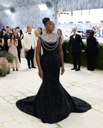 Venus Williams arrives on the red carpet for the 2026 Met Gala celebrating Costume Art at The Metropolitan Museum of Art on Monday, May 4, 2026 in New York City.  NYP20260504313 JOHNxANGELILLO