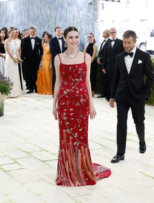Bee Carrozzini arrives on the red carpet for the 2026 Met Gala celebrating Costume Art at The Metropolitan Museum of Art on Monday, May 4, 2026 in New York City.  NYP20260504319 JOHNxANGELILLO