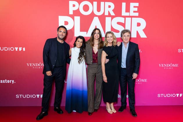 Pour Le Plaisir Paris Film Premiere David Solal, Reem Kherici, Elsa Leeb, Alexandra Lamy and Francois Cluzet attends Pour Le Plaisir Paris Film Premiere at Pathe Palace on May 04, 2026 in Paris, France. Photo by Nasser Berzane ABACAPRESS.COM Paris France  Copyright: xBerzanexNasser ABACAx