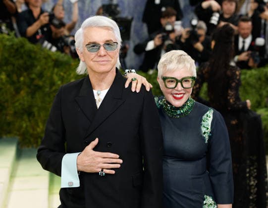 Baz Luhrmann and Catherine Martin arrive on the red carpet for the 2026 Met Gala celebrating Costume Art at The Metropolitan Museum of Art on Monday, May 4, 2026 in New York City.  NYP20260504351 JOHNxANGELILLO