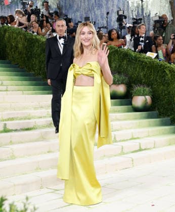 Sarah Pidgeon arrives on the red carpet for the 2026 Met Gala celebrating Costume Art at The Metropolitan Museum of Art on Monday, May 4, 2026 in New York City.  NYP20260504371 JOHNxANGELILLO