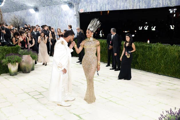 Russell Wilson and Ciara arrive on the red carpet for the 2026 Met Gala celebrating Costume Art at The Metropolitan Museum of Art on Monday, May 4, 2026 in New York City.  NYP2026050477 JOHNxANGELILLO