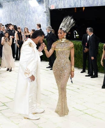 Russell Wilson and Ciara arrive on the red carpet for the 2026 Met Gala celebrating Costume Art at The Metropolitan Museum of Art on Monday, May 4, 2026 in New York City.  NYP2026050478 JOHNxANGELILLO