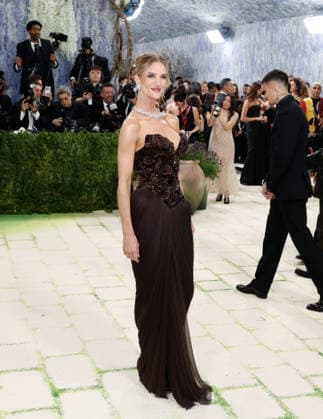 Rosie Huntington-Whiteley arrives on the red carpet for the 2026 Met Gala celebrating Costume Art at The Metropolitan Museum of Art on Monday, May 4, 2026 in New York City.  NYP2026050472 JOHNxANGELILLO