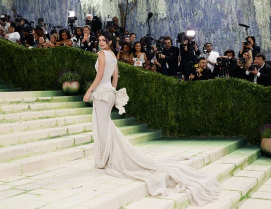 Kendall Jenner arrives on the red carpet for the 2026 Met Gala celebrating Costume Art at The Metropolitan Museum of Art on Monday, May 4, 2026 in New York City.  NYP2026050465 JOHNxANGELILLO