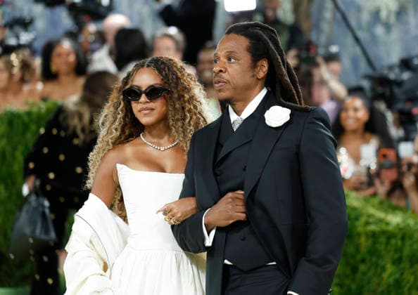 Jay-Z and Blue Ivy arrive on the red carpet for the 2026 Met Gala celebrating Costume Art at The Metropolitan Museum of Art on Monday, May 4, 2026 in New York City.  NYP202605045014 JOHNxANGELILLO