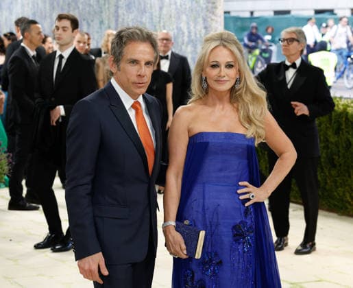 Ben Stiller and Christine Taylor arrive on the red carpet for the 2026 Met Gala celebrating Costume Art at The Metropolitan Museum of Art on Monday, May 4, 2026 in New York City.  NYP20260504379 JOHNxANGELILLO
