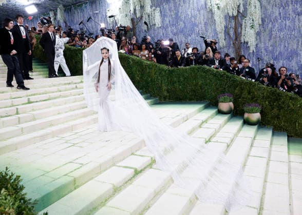 Lisa arrives on the red carpet for the 2026 Met Gala celebrating Costume Art at The Metropolitan Museum of Art on Monday, May 4, 2026 in New York City.  NYP202605045044 JOHNxANGELILLO