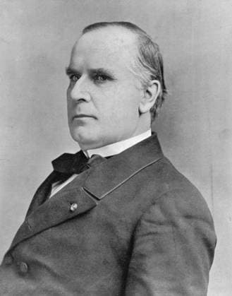 RECORD DATE NOT STATED William McKinley, from The Sphere, London, 14 September 1901. William McKinley (1843-1901) 25th president of USA from 1896. Shot by anarchist Leon Czolgosz at the Pan-American Exhibition in Buffalo, 6 Sept 1901 and died 14 Sept. From The Sphere , London, 14 September 1901 Editorial use only. All other uses to be cleared with the copyright owner (World History Archive), in advance., WHA_008_0125.jpg, William McKinley; 25th president of USA; Leon Czolgosz; anarchist; Pan-American Exhibition; Buffalo; assassination; The Sphere; London; 1901; shot; killed; president; United States; history; political figure; leader; American history; tragic event; murder; September 6; September 14; death; assassination attempt; leader; g Copyright: xx