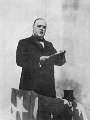 RECORD DATE NOT STATED William McKinley making a speech during his election campaign. William McKinley (1843-1901) 25th president of USA from 1896 making a speech during his election campaign. Editorial use only. All other uses to be cleared with the copyright owner (World History Archive), in advance., WHA_008_0132.jpg, William McKinley; 25th president of USA; election campaign; speech; public speaking; American history; political leader; United States; president; 1896; campaign trail; politician; historical figure; public address; presidential candidate; American politics; campaign speech; public event; leader; orator; American president; election season; campaign rally; presidential election; American government; historical speech; publi Copyright: xx