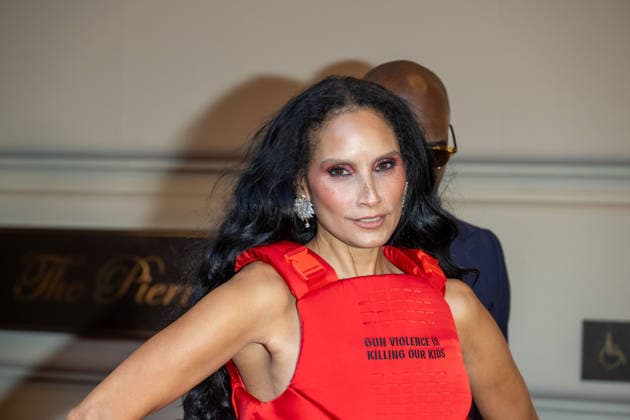 The Pierre Hotel: 2026 Met Gala Departures, New York, USA - 04 May 2026 Racquel Chevremont departs the Pierre Hotel for 2026 Met Gala on May 04, 2026 in New York City. New York United States Copyright: xRonxAdarx xSOPAxImagesx _radar_pierre_20260504_00825