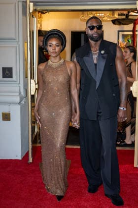The Pierre Hotel: 2026 Met Gala Departures, New York, USA - 04 May 2026 (L-R) Gabrielle Union and Dwyane Wade wearing Michael Kors depart the Pierre Hotel for 2026 Met Gala on May 04, 2026 in New York City. New York United States Copyright: xRonxAdarx xSOPAxImagesx _radar_pierre_20260504_01935