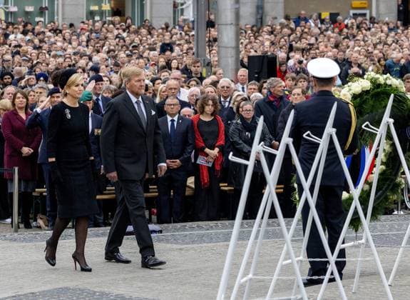 Royal at National Remembrance of the Dead - Amsterdam King Willem-Alexander, Queen Maxima, and Prime Minister Rob Jetten attend the memorial service at De Nieuwe Kerk in Amsterdam, Netherlands on May 4, 2026. Subsequently, the Royal Couple lays a wreath at the National Monument on Dam Square. Photo by NLBeeld Bruno Press ABACAPRESS.COM Netherlands  Copyright: xBrunoxPress ABACAx