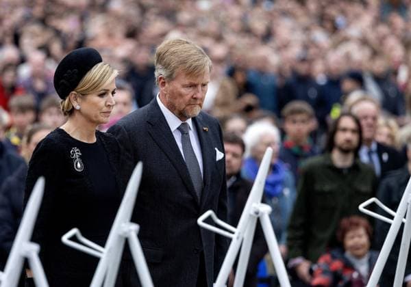 Royal at National Remembrance of the Dead - Amsterdam King Willem-Alexander, Queen Maxima, and Prime Minister Rob Jetten attend the memorial service at De Nieuwe Kerk in Amsterdam, Netherlands on May 4, 2026. Subsequently, the Royal Couple lays a wreath at the National Monument on Dam Square. Photo by NLBeeld Bruno Press ABACAPRESS.COM Netherlands  Copyright: xBrunoxPress ABACAx