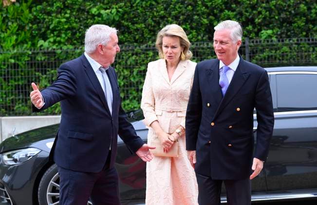 King Philippe And Queen Mathilde Visit The Province of Flemish Brabant VLAAMS-BRABANT, BELGIUM - MAY 05: King Philippe of Belgium and Queen Mathilde of Belgium pictured visiting VUB Photonics-campus en VUB STEAM Academie in Pajottegem during a trip to the province of Flemish Brabant on May 05, 2026 in Vlaams-Brabant, Belgium, 05 05 2026 Vlaams-Brabant Belgium  Copyright: xPhilipxReynaersx