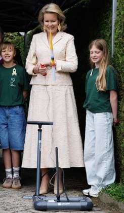 Queen Mathilde of Belgium pictured during a royal visit to the VUB STEAM Academy, in Gooik, on Tuesday 05 May 2026. The King and Queen visit the province of Flemish Brabant, making several stops along the way.  BENOITxDOPPAGNE 172944603