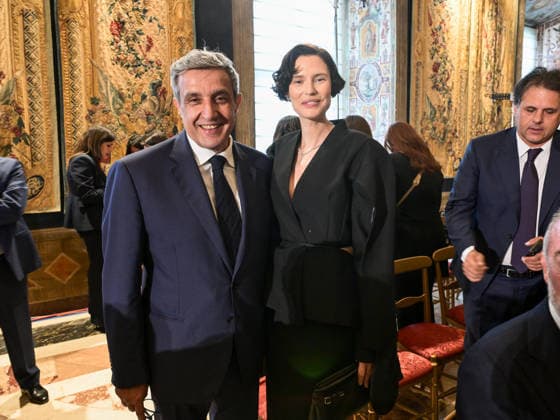Rome, 71st edition of the David di Donatello Awards, the Quirinale. In the photo: Flavio Insinna and Bianca Baldi.  Copyright: xMaurizioxD Avanzox xipa-agency.netx xDxAvanzo Landi Provvisionatox IPA_Agency_IPA74450191
