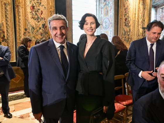 Rome, 71st edition of the David di Donatello Awards, the Quirinale. In the photo: Flavio Insinna and Bianca Baldi.  Copyright: xMaurizioxD Avanzox xipa-agency.netx xDxAvanzo Landi Provvisionatox IPA_Agency_IPA74450192