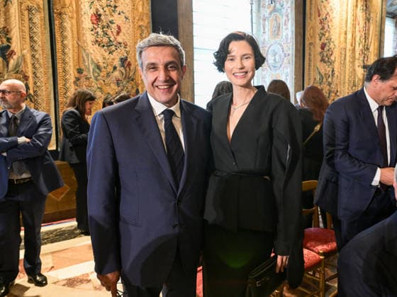 Rome, 71st edition of the David di Donatello Awards, the Quirinale. In the photo: Flavio Insinna and Bianca Baldi.  Copyright: xMaurizioxD Avanzox xipa-agency.netx xDxAvanzo Landi Provvisionatox IPA_Agency_IPA74450194