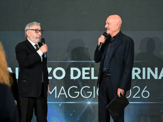 Rome, 71st edition of the David di Donatello Awards, the Quirinale. In the photo: Claudio Bisio and Gianni Amelio, lifetime achievement award.  Copyright: xMaurizioxD Avanzox xipa-agency.netx xDxAvanzo Landi Provvisionatox IPA_Agency_IPA74450205