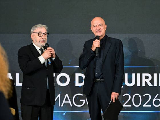Rome, 71st edition of the David di Donatello Awards, the Quirinale. In the photo: Claudio Bisio and Gianni Amelio, lifetime achievement award.  Copyright: xMaurizioxD Avanzox xipa-agency.netx xDxAvanzo Landi Provvisionatox IPA_Agency_IPA74450216