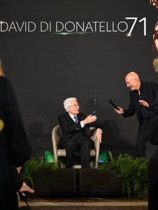 Rome, 71st edition of the David di Donatello Awards, Ceremony at the Quirinale. In the photo: the President of the Republic Sergio Mattarella, Claudio Bisio  Copyright: xMarcoxProvvisionatox xipa-agency.netx xDxAvanzo Landi Provvisionatox IPA_Agency_IPA74450784
