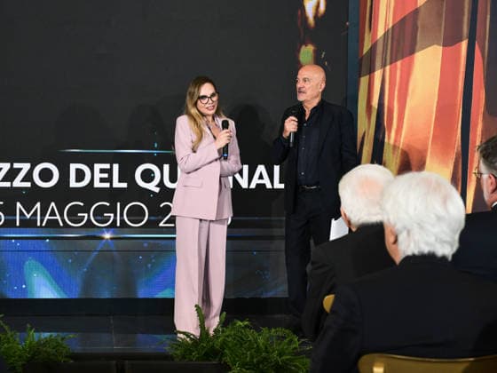 Rome, 71st edition of the David di Donatello Awards, Ceremony at the Quirinale. In the photo: Ornella Muti, Claudio Bisio  Copyright: xMarcoxProvvisionatox xipa-agency.netx xDxAvanzo Landi Provvisionatox IPA_Agency_IPA74451172