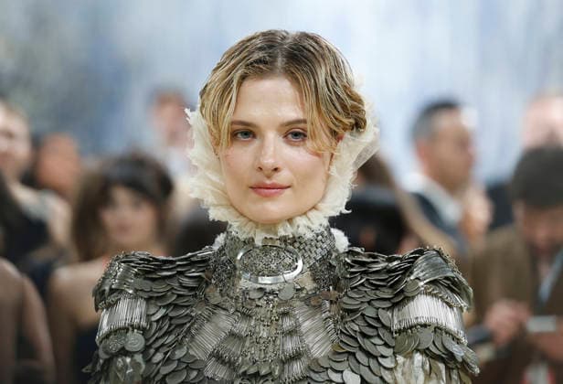 Edward Bowleg and Louisa Jacobson arrive on the red carpet for the 2026 Met Gala celebrating Costume Art at The Metropolitan Museum of Art on Monday, May 4, 2026 in New York City.  NYP202605045090 JOHNxANGELILLO