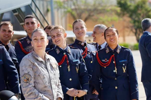 Her Royal Highness Princess Leonor, Princess of Asturias, makes her first training flight in the F5 fighter jet at Wing 23 of Talavera la Real (Badajoz) at Los Llanos Air Base, Albacete, Spain, May 5, 2026 Su Alteza Real la Princesa Leonor, Princesa de Asturias, realiza su primer vuelo de instrucción en el avión de combate F5 en el Ala 23 de Talavera la Real (Badajoz) en la Base Aérea de Los Llanos, Albacete, Espana 05 de Mayo de 2026 Casa Real Cordon Press Mandatory credit: Casa de S.M. el Rey Cordon Press