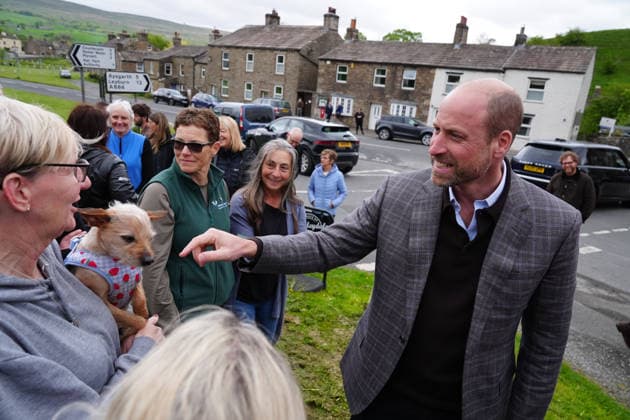 The Prince of Wales visits Yorkshire The Prince of Wales visits the village of Bainbridge to highlight rural communities and sustainability, in North Yorkshire, UK, on the 5th May 2026. Picture by Owen Humphreys WPA-Pool Bainbridge Yorkshire United Kingdom  WHA-0817
