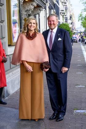 Amsterdam, The Netherlands, 2026-05-05 20:29:23 AMSTERDAM, 05-05-2026, The Amstel. King Willem-Alexander and Queen Maxima during the May 5 concert marking the conclusion of the National Liberation Celebration. Traditionally, the concert takes place on and around the Amstel in front of the Royal Theatre CarrÃ . PHOTO: NLBeeld Patrick van Emst Credit: NL Beeld Patrick van Emst  Copyright: xx x