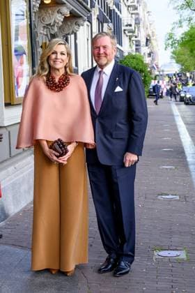 Amsterdam, The Netherlands, 2026-05-05 20:29:23 AMSTERDAM, 05-05-2026, The Amstel. King Willem-Alexander and Queen Maxima during the May 5 concert marking the conclusion of the National Liberation Celebration. Traditionally, the concert takes place on and around the Amstel in front of the Royal Theatre CarrÃ . PHOTO: NLBeeld Patrick van Emst Credit: NL Beeld Patrick van Emst  Copyright: xx x