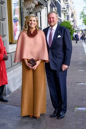 Amsterdam, The Netherlands, 2026-05-05 20:29:23 AMSTERDAM, 05-05-2026, The Amstel. King Willem-Alexander and Queen Maxima during the May 5 concert marking the conclusion of the National Liberation Celebration. Traditionally, the concert takes place on and around the Amstel in front of the Royal Theatre CarrÃ . PHOTO: NLBeeld Patrick van Emst Credit: NL Beeld Patrick van Emst  Copyright: xx x