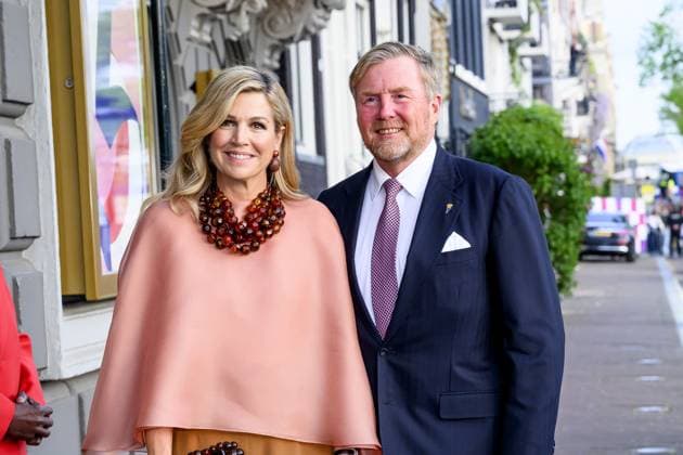 Amsterdam, The Netherlands, 2026-05-05 20:29:27 AMSTERDAM, 05-05-2026, The Amstel. King Willem-Alexander and Queen Maxima during the May 5 concert marking the conclusion of the National Liberation Celebration. Traditionally, the concert takes place on and around the Amstel in front of the Royal Theatre CarrÃ . PHOTO: NLBeeld Patrick van Emst Credit: NL Beeld Patrick van Emst  Copyright: xx x