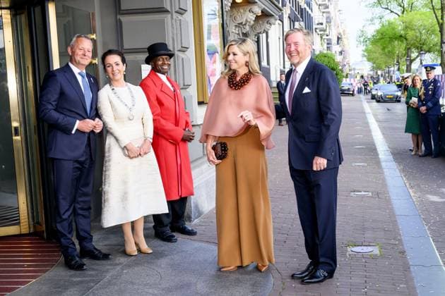 Amsterdam, The Netherlands, 2026-05-05 20:29:30 AMSTERDAM, 05-05-2026, The Amstel. King Willem-Alexander and Queen Maxima during the May 5 concert marking the conclusion of the National Liberation Celebration. Traditionally, the concert takes place on and around the Amstel in front of the Royal Theatre CarrÃ . PHOTO: NLBeeld Patrick van Emst Credit: NL Beeld Patrick van Emst  Copyright: xx x