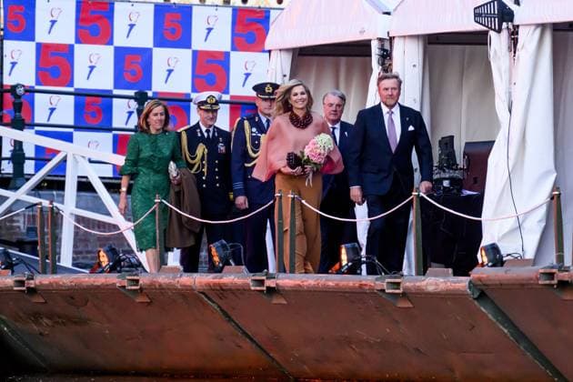 Amsterdam, The Netherlands, 2026-05-05 21:16:20 AMSTERDAM, 05-05-2026, The Amstel. King Willem-Alexander and Queen Maxima during the May 5 concert marking the conclusion of the National Liberation Celebration. Traditionally, the concert takes place on and around the Amstel in front of the Royal Theatre CarrÃ . PHOTO: NLBeeld Patrick van Emst Credit: NL Beeld Patrick van Emst  Copyright: xx x