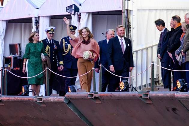 Amsterdam, The Netherlands, 2026-05-05 21:16:27 AMSTERDAM, 05-05-2026, The Amstel. King Willem-Alexander and Queen Maxima during the May 5 concert marking the conclusion of the National Liberation Celebration. Traditionally, the concert takes place on and around the Amstel in front of the Royal Theatre CarrÃ . PHOTO: NLBeeld Patrick van Emst Credit: NL Beeld Patrick van Emst  Copyright: xx x