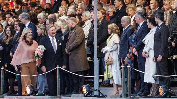 AMSTERDAM - King Willem-Alexander and Queen Maxima arrive at the May 5 concert on the Amstel. Traditionally, the concert marks the conclusion of the National Liberation Celebration. RAMON VAN FLYMEN ANP netherlands out - belgium out  Copyright: xx x557576336x originalFilename: 557576336.jpg