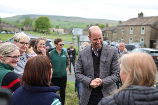 The Prince of Wales Visits North Yorkshire 05 05 2026. Bainbridge, UK. The Prince of Wales during a visit to the River Bain Hydro. The Prince saw the hydro plant in action, met with the community members who own and maintain the site, and learned about its eco credentials and how it could be replicated in other locations across the UK., Credit:Pete Maclaine Avalon United Kingdom, England, Bainbridge  Copyright: xPetexMaclainex xAvalonx 1096763883