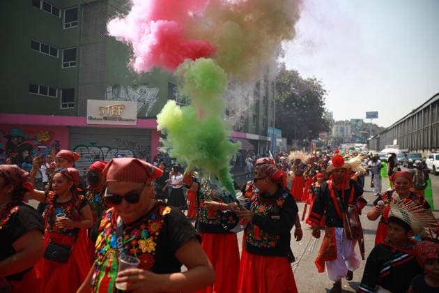 Cinco de Mayo celebrations in Mexico City MEXICO CITY, MEXICO - MAY 05: People take part in a reenactment of the Battle of Puebla during Cinco de Mayo celebrations, in Mexico City, Mexico on May 05, 2026. Residents of the Penon de los Banos neighborhood have gathered annually for more than 90 years to commemorate the Mexican army’s victory over French forces at the Battle of Puebla, staging a street reenactment with period costumes, cannons and gunpowder-loaded firearms. Daniel Cardenas Anadolu Mexico City Mexico. Editorial use only. Please get in touch for any other usage.  Copyright: x2026xAnadoluxDanielxCardenasx