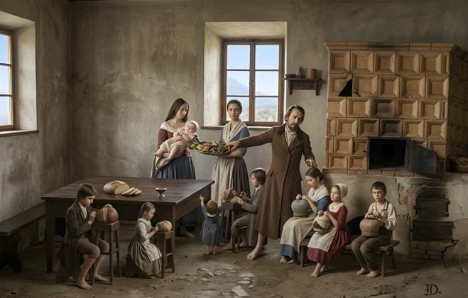 Heimarbeit mit Kinderarbeit um 1847, historische Abbildung, digital bearbeitet, Ausbeutung, Tagelöhner, Kapitalismus, Arbeit, Bildung Homework with child labor around 1847, historical illustration, digitally edited, exploitation, day labourers, capitalism, work, education Copyright: imageBROKER MichaelxNitzschke ibxtlo17047943.jpg