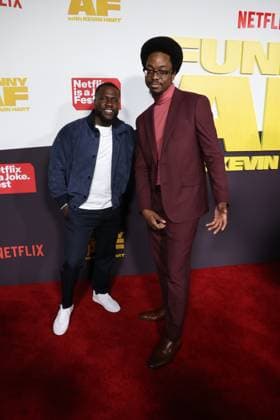LOS ANGELES, CALIFORNIA - MAY 05: Kevin Hart and Ron Taylor at as Netflix Is A Joke Festival Presents: Funny AF with Kevin Hart at The United Theater on Broadway on May 05, 2026 in Los Angeles, California. Credit: USA - ZUMAa123 20260506_zaa_a123_005 Copyright: xAdMediax