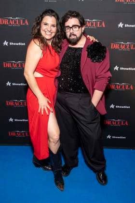 ABB DRACULA Anika Lehmann and Steven Preisner on the blue carpet at the premiere of Dracula The Musical at BlueMax Theater on 05 05 2026 in Berlin Berlin Germany