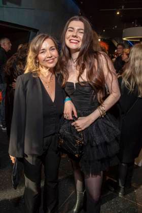 ABB DRACULA Tina Ruland and Klaudia Giez on the blue carpet at the premiere of Dracula The Musical at BlueMax Theater on 05 05 2026 in Berlin Berlin Germany