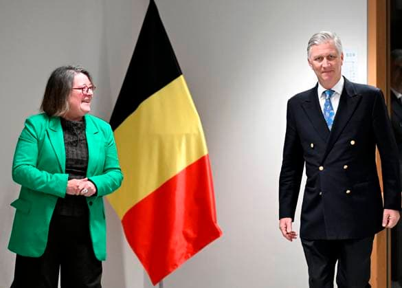 King Philippe visits the University of Namur NAMUR, BELGIUM - MAY 06 : Annick Castiaux (Rectrice U.Namur) pictured when King Philippe visits the University of Namur to learn about its partnerships with two higher education institutions Hénallux and IMEP regarding the training of future teachers on May 6, 2026 in Namur, Belgium, 06 05 2026 Namur Belgium  Copyright: xDidierxLebrunx