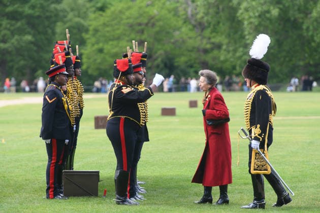 41 Gun Royal Salute for Third Anniversary of King Charles III s Coronation at Hyde Park, London, UK - Wednesday 6 May 2026 Princess Anne - The Princess Royal inspects The King s Troop, Royal Horse Artillery after performing a 41 gun Royal Salute to mark the Third Anniversary of the Coronation of King Charles III on the 6th May - Hyde Park, London, England, UK on Wednesday 6 May, 2026. Credit Justin, Credit:Justin Ng Avalon UK, England, London, Hyde Park Copyright: xJustinxNgx xAvalonx 1096902359