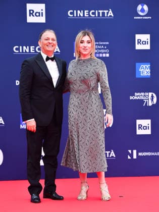 Rome, 71st David di Donatello Awards, Red Carpet. Pictured: Antonio Saccone, Manuela Cacciamani  Copyright: xVincenzoxLandix xipa-agency.netx xDxAvanzo Provvisionatox IPA_Agency_IPA74473507