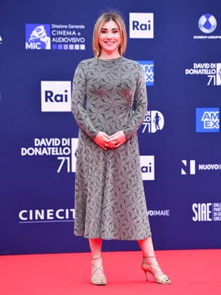 Rome, 71st David di Donatello Awards, Red Carpet. Pictured: Manuela Cacciamani  Copyright: xVincenzoxLandix xipa-agency.netx xDxAvanzo Provvisionatox IPA_Agency_IPA74473513